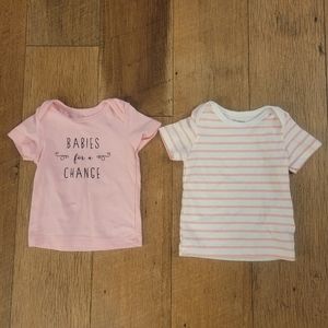 Hanes Tshirts 12-18 Months